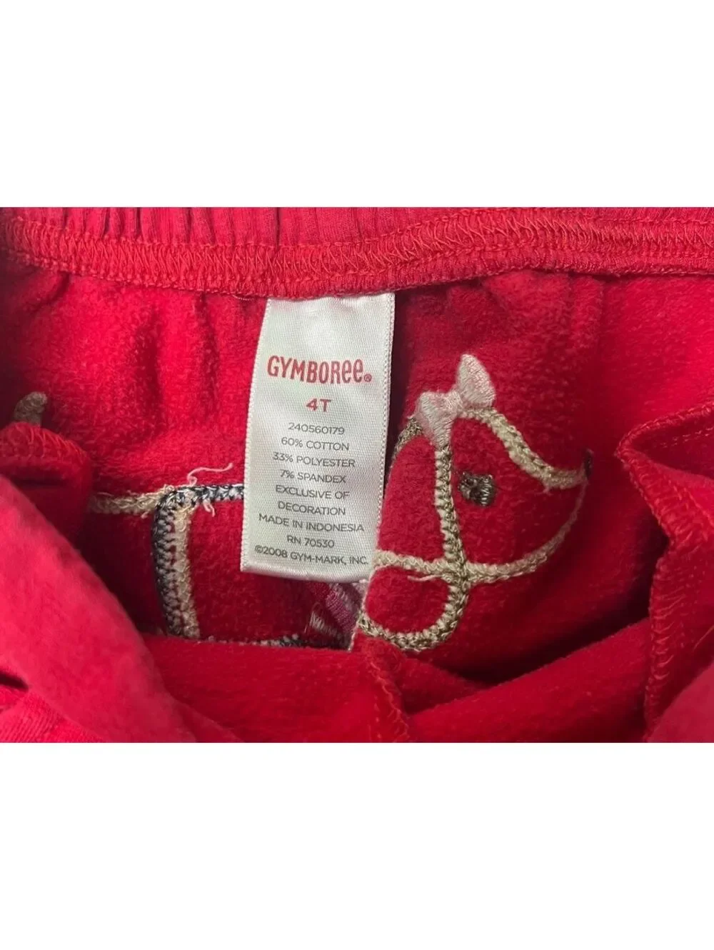 Vintage Red Gymboree Scottie Dog Flare Pants Girls 4T